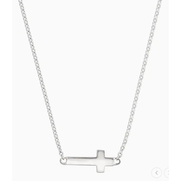 Silpada 'Simplex Cross' Horizontal Cross Necklace in Sterling Silver - Picture 2 of 2
